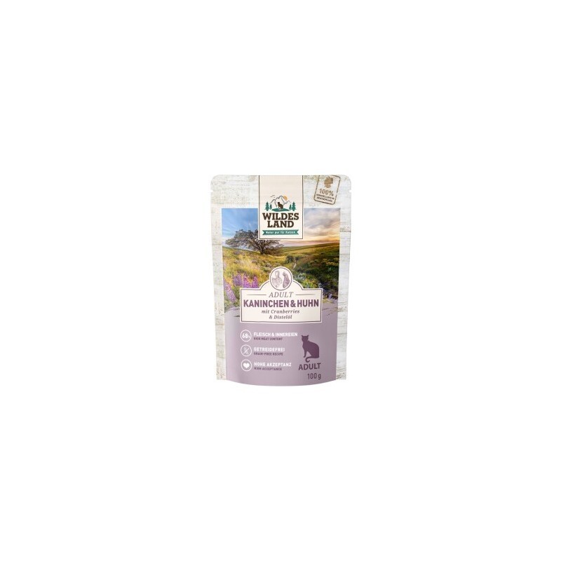 WILDES LAND Adult 12x100g Kaninchen & Huhn