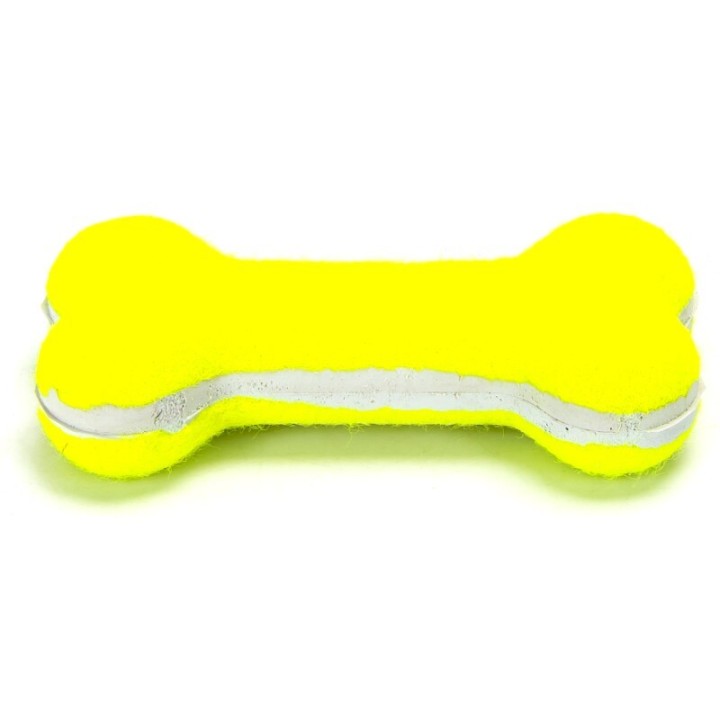 nobleza Hundespielzeug – Tennisball-Knochen, bissfest & zahnschonend, ideal für Apportierspiele