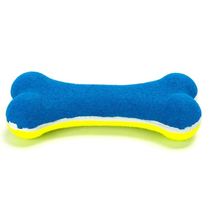 nobleza Hundespielzeug – Tennisball-Knochen, bissfest & zahnschonend, ideal für Apportierspiele
