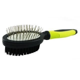 nobleza Doppelseitiger Haustierbürste für Hunde & Katzen - Sanfte Fellpflege S