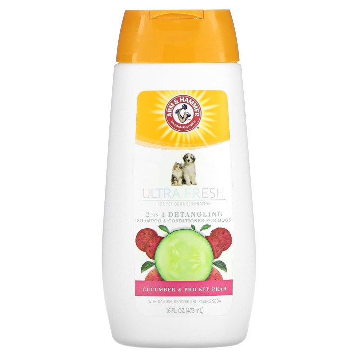 Arm & Hammer, 2-in-1-Entwirrungsshampoo und -Spülung für Hunde, Gurke und Kaktusfeige, 16 fl oz (473 ml)