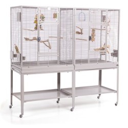 Montana Cages Vogelkäfig New Madeira Double hellgrau