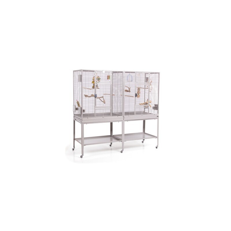 Montana Cages Vogelkäfig New Madeira Double hellgrau