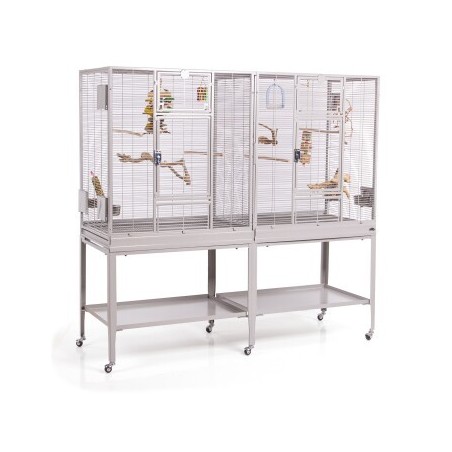 Montana Cages Vogelkäfig New Madeira Double hellgrau