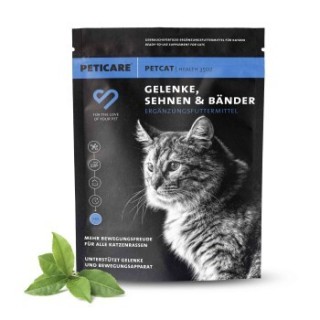 Peticare Gelenkpulver für Katzen, Mit MSM, Kollagen, stärkt Knochen, Gelenke | 125 gr