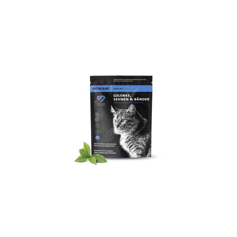 Peticare Gelenkpulver für Katzen, Mit MSM, Kollagen, stärkt Knochen, Gelenke | 125 gr