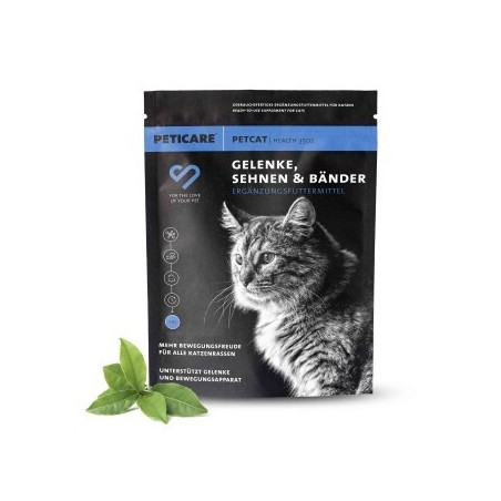 Peticare Gelenkpulver für Katzen, Mit MSM, Kollagen, stärkt Knochen, Gelenke | 125 gr
