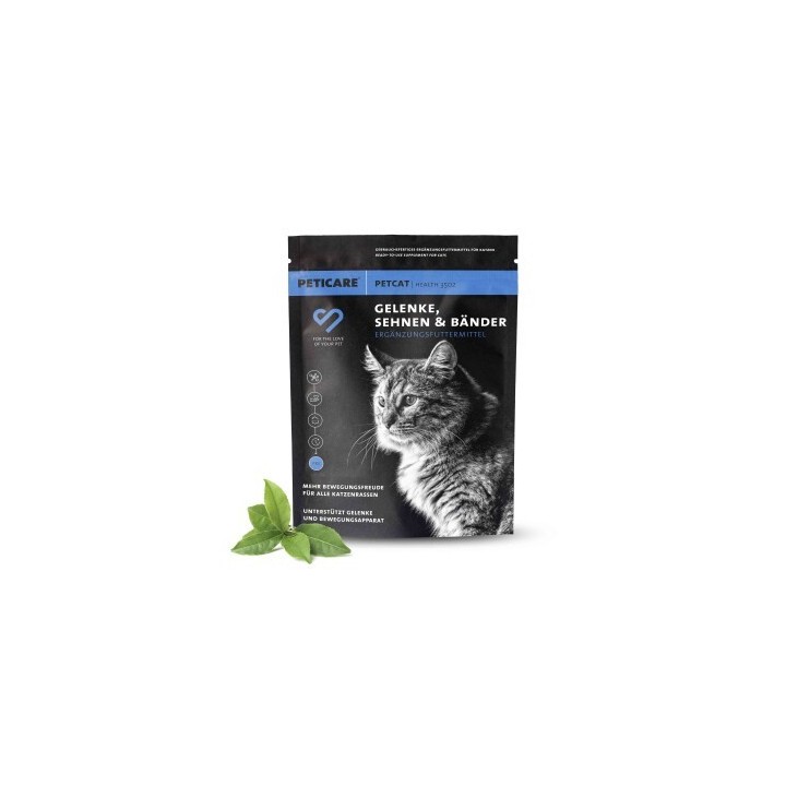 Peticare Gelenkpulver für Katzen, Mit MSM, Kollagen, stärkt Knochen, Gelenke | 125 gr