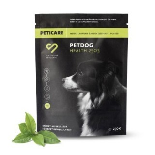 Peticare Muskulatur Pulver für Hunde, mit essenziellen Aminosäuren, Kollagen 125 g