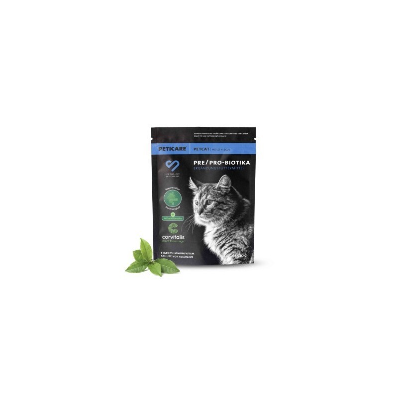 Peticare Probiotika & Präbiotika Pulver für Katzen, Darm-Sanierung, Darmflora | 100 gr