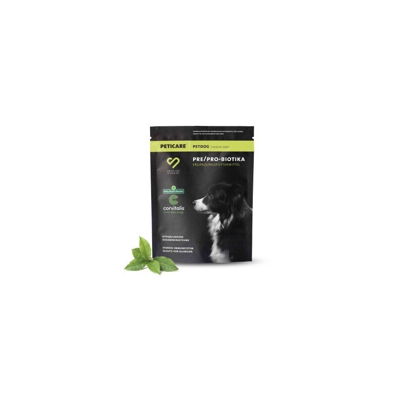 Peticare Probiotika & Präbiotika Pulver für Hunde, Darm-Sanierung, Darmflora 250 ml