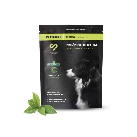 Peticare Probiotika & Präbiotika Pulver für Hunde, Darm-Sanierung, Darmflora 250 ml