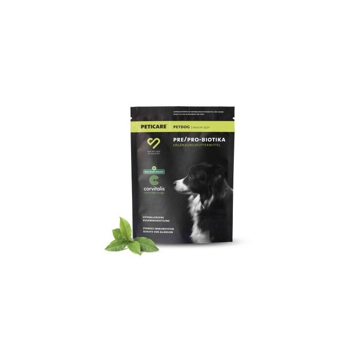Peticare Probiotika & Präbiotika Pulver für Hunde, Darm-Sanierung, Darmflora 250 ml