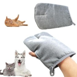 Fellpflege-Handschuhe für Haustiere, doppelseitige Massagehandschuhe zur Entfernung statischer Elektrizität, Tierhaar-Enthaar