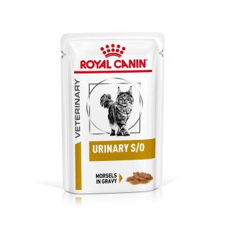 Royal Canin Veterinary Feline Urinary S/O in Soße oder Mousse - Häppchen in Soße (12 x 85 g)