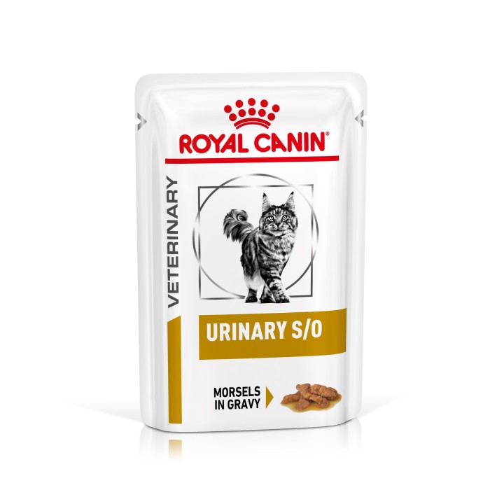 Royal Canin Veterinary Feline Urinary S/O in Soße oder Mousse - Häppchen in Soße (12 x 85 g)