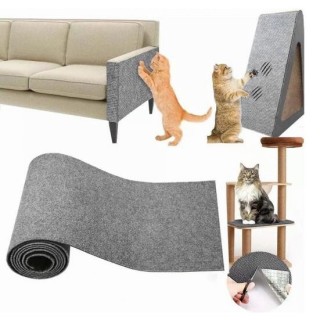 Zuschneidbare Katzenkratzmatte, selbstklebendes Katzenkratzpad, Ersatz für Katzentürme, kratzfester Möbelschutz für Couch, Wa