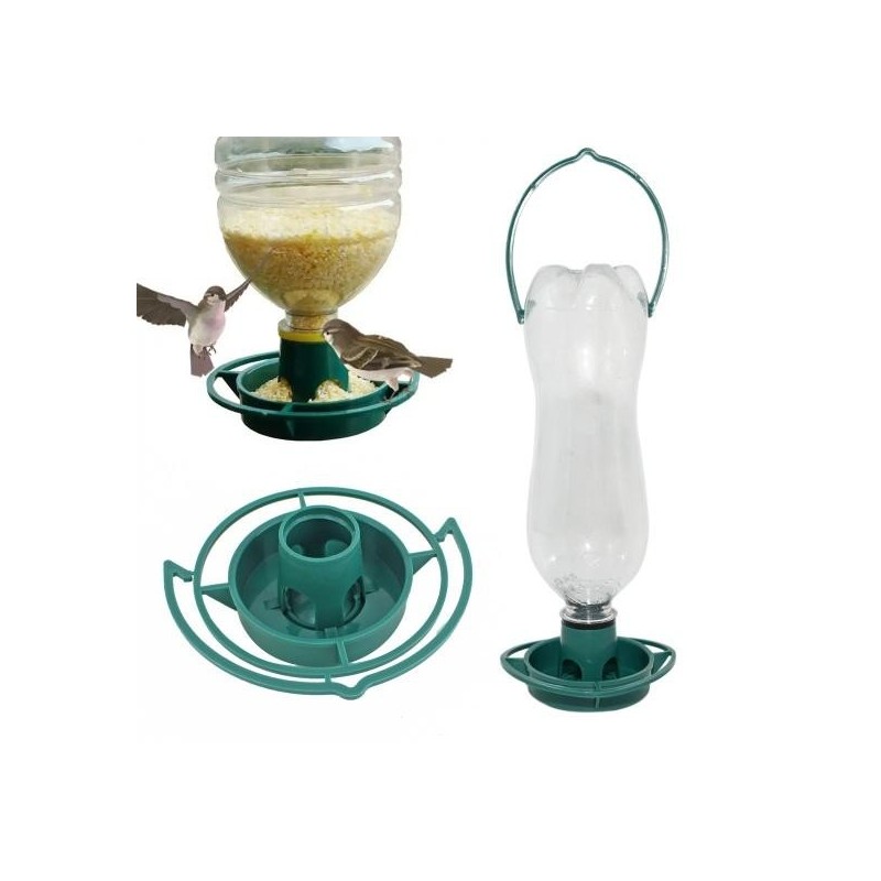 Sodaflasche zum Aufhängen, Vogel-Futtertablett, Plastikflasche, Wildvogelsamen-Futterstation für den Außenbereich, Garten, Ba