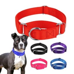 Martingale Strapazierfähiges Hundehalsband aus Nylon, verstellbar, weich und bequem, für kleine und große Hunde, Sicherheitst