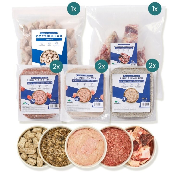 haustierkost.de Probierpaket Finnland BARF Frostfutter