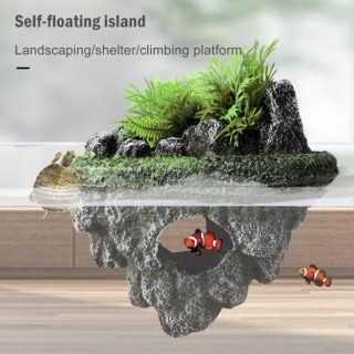 Fisch Tank Künstliche Stein Dekoration Miniatur Aquarium Float Moss Rock Landschaftsbau Betta Höhle S