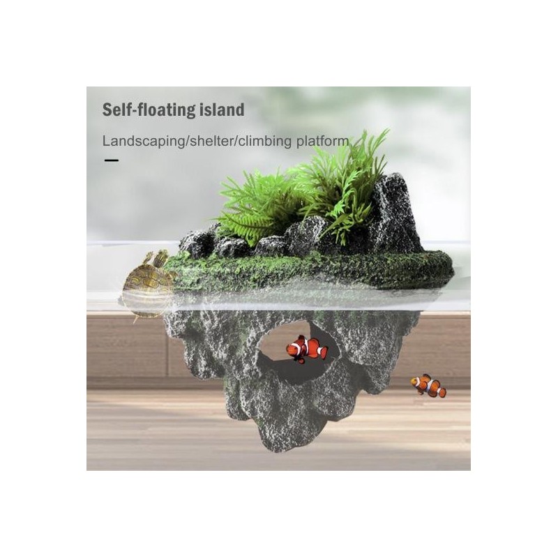 Fisch Tank Künstliche Stein Dekoration Miniatur Aquarium Float Moss Rock Landschaftsbau Betta Höhle S
