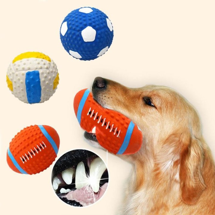 Haustier Hund Latex Sound Spielzeug Rugby Fußball Volleyball Hund Zähne Knirschen Spielzeug Lindern Langeweile Haustier Spiel