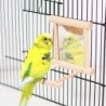 Vogelspiegel mit Sitzstange, Vogelsitzstange, Spiegel, Spielzeugständer, Vogelspielzeug, Nymphensittichkäfig braun