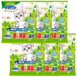 Deosand Katzensand, desodorierender Papiersand, natürlicher grüner Duft, 30 l x Pee Pet Supplies Unicharm [Großbestellung] (5
