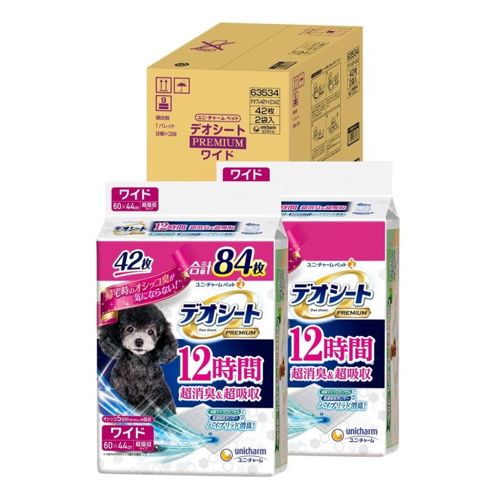 Deo Sheet PREMIUM super saugfähig 5 Breit 84 Blatt Tücher x Toilettentuch für Hunde 12 Stunden desodorierend/super (für Pipi)