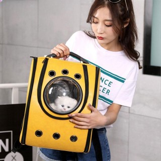 Ledertragetasche für Katzen, Rucksack für Katzen, transparente Tasche für Katzen, Haustierprodukt, Katzenrucksack, Fenster-Ka