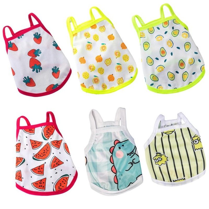 Welpen-Sommerkleidung für kleine mittelgroße Hunde, atmungsaktive Sommer-Hundeärmellose Weste, Kleidung, Chihuahua-Teddy-Kost