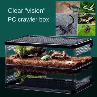 Raupenbox für Zucht und Zucht, Hornfrosch, Hamster, Schlangenkäfig, Schildkrötenpanzer, Fluchtschutz für kleine Haustiere. Ra