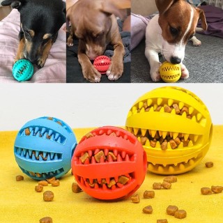 5/6/7 cm Spielzeug für Hunde Gummi-Hundeball für Welpen, lustiges Hundespielzeug für Haustierwelpen, große Hunde, Zahnreinigu