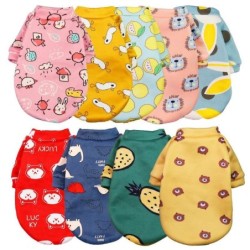 Niedlicher Aufdruck für kleine Hunde, Pullover, Winter, warme Haustierkleidung für Chihuahua, Französische Bulldogge, Mops, W
