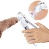 2-in-1 Elektrischer Nagelschleifer und -knipser für Hunde, wiederaufladbarer Zehennagelknipser für Haustiere mit LED-Leuchten