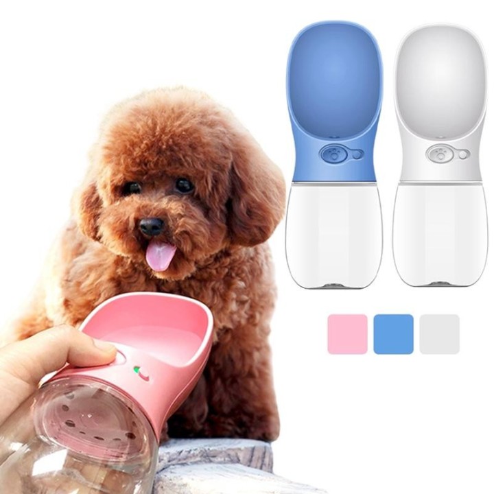 Tragbare Hundewasserflasche für kleine große Hunde, Katzen, Reisen, Spaziergänge, Trinken, Futternapf, Welpen, Outdoor-Flasch