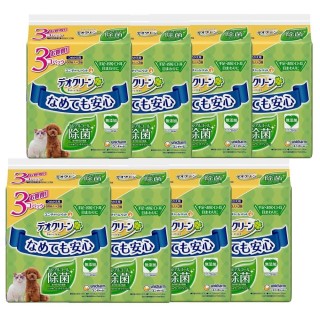 Deoclean Feuchttücher für Haustiere, Nachfüllpackung, Desinfektionsmittel, 1440 Blatt, Blätter x 3 Stück x 8, zum Reinigen vo