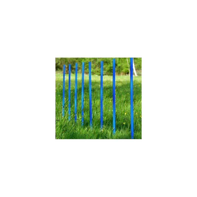 PfotenWunder® 10x Slalomstangen, Profi-Agility-Slalom-Set groß Sport, für kleine & große Hunde-Training Parcour Zubehör