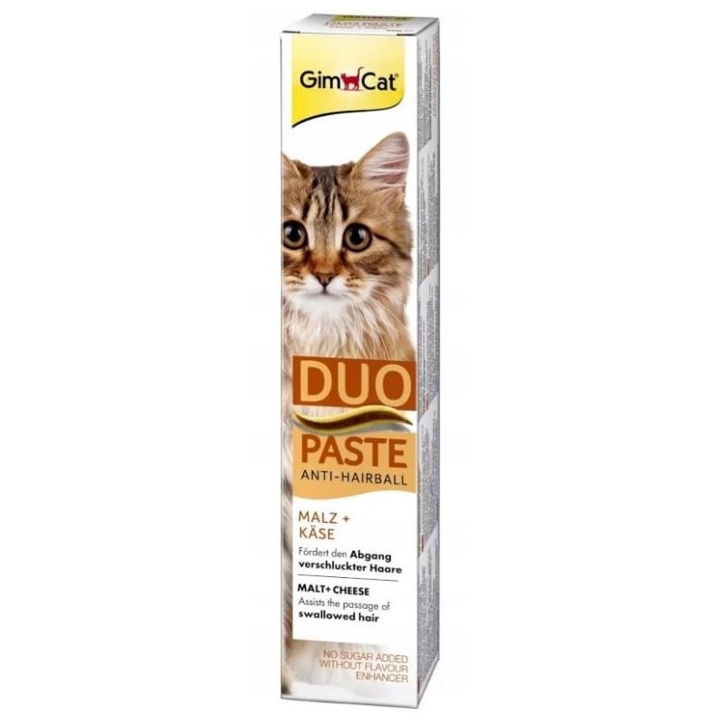 GIMCAT Duo Paste Anti-Hairball Malt&Cheese 50 g Katzenbestäubungspaste