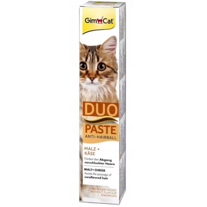GIMCAT Duo Paste Anti-Hairball Malt&Cheese 50 g Katzenbestäubungspaste