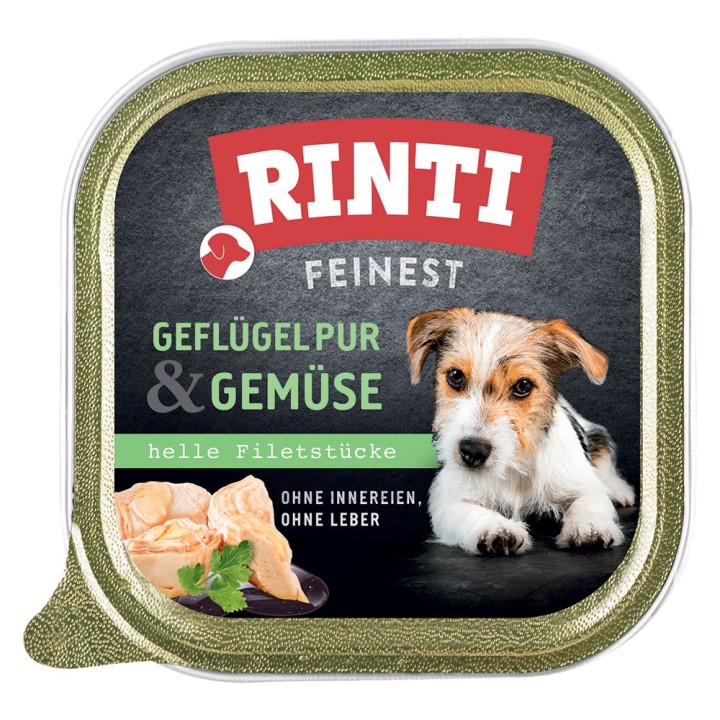 RINTI Feinest Schälchen 11 x 150 g - Geflügel & Gemüse