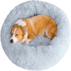 40–110 cm, rundes Haustierbett für große Hunde, superweiches Katzenbett, langes Plüsch-Hundehaus für mittelgroße Hunde, warme