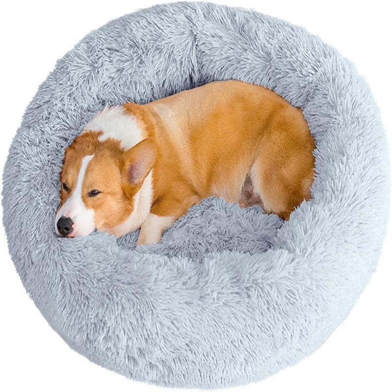 40–110 cm, rundes Haustierbett für große Hunde, superweiches Katzenbett, langes Plüsch-Hundehaus für mittelgroße Hunde, warme
