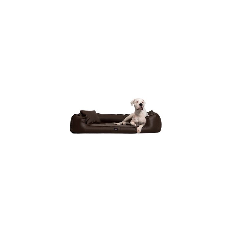 Tierlando ® GOOFY Kunstleder - Orthopädisches Hundebett inkl. Matratzenschoner