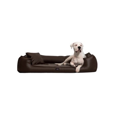 Tierlando ® GOOFY Kunstleder - Orthopädisches Hundebett inkl. Matratzenschoner