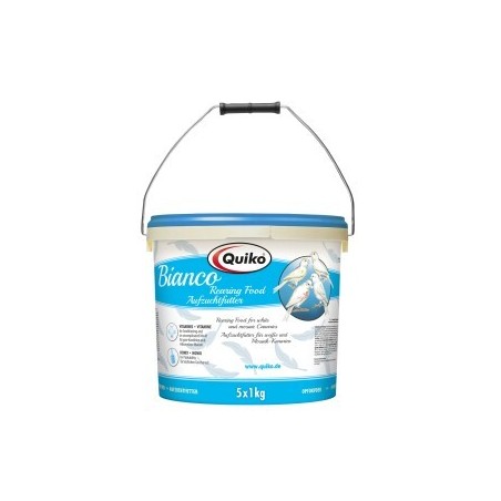 Quiko Bianco 5 Kg: Aufzuchtfutter für weiße Kanarien, aufgehellte Mosaiken - Ohne Farbstoffe