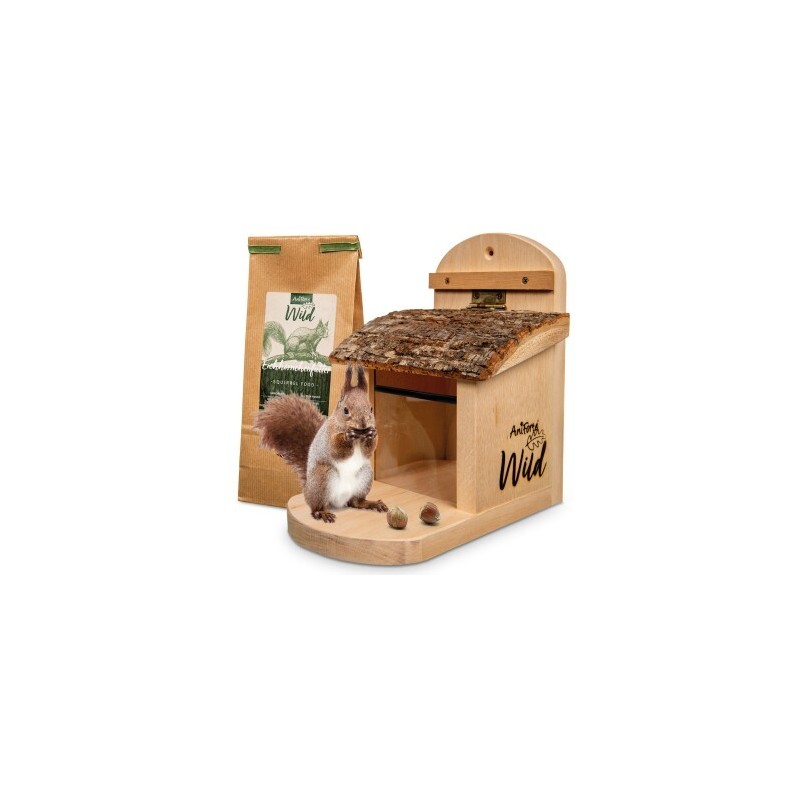 AniForte Wild Eichhörnchen Futterhaus + 200 g Futter
