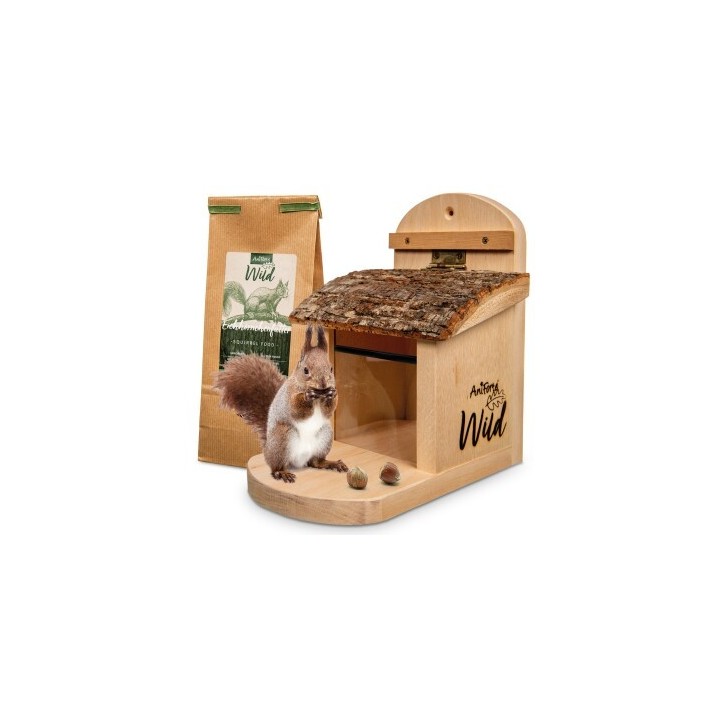 AniForte Wild Eichhörnchen Futterhaus + 200 g Futter
