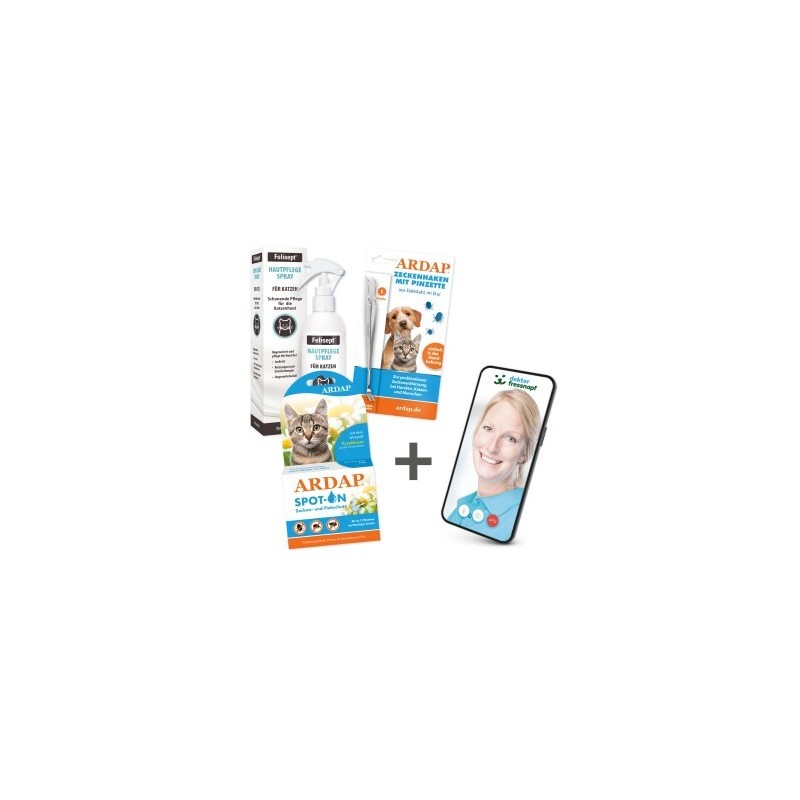 ARDAP Dr. Fressnapf Floh- und Zeckenschutz-Paket für Katzen S